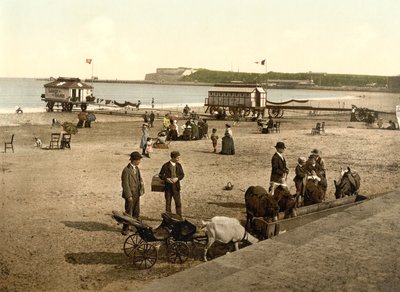 The Beach at Weymouth (c.1890 - 1900) by English Photographer